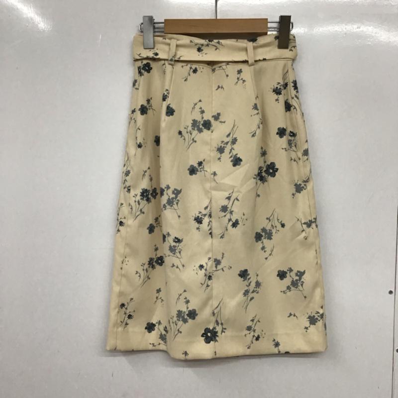 フリージアバイフリーズマート FREESIABYFREE'SMART スカート ひざ丈スカート M 総柄 ベージュ / ベージュ /  レディース USED 古着 中古 10072608