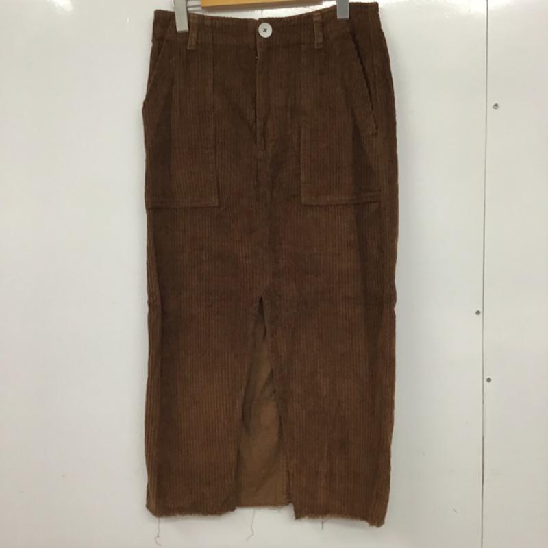 ザラウーマン ZARA WOMAN スカート ロングスカート M 無地 茶 / ブラウン /  レディース USED 古着 中古 10072609