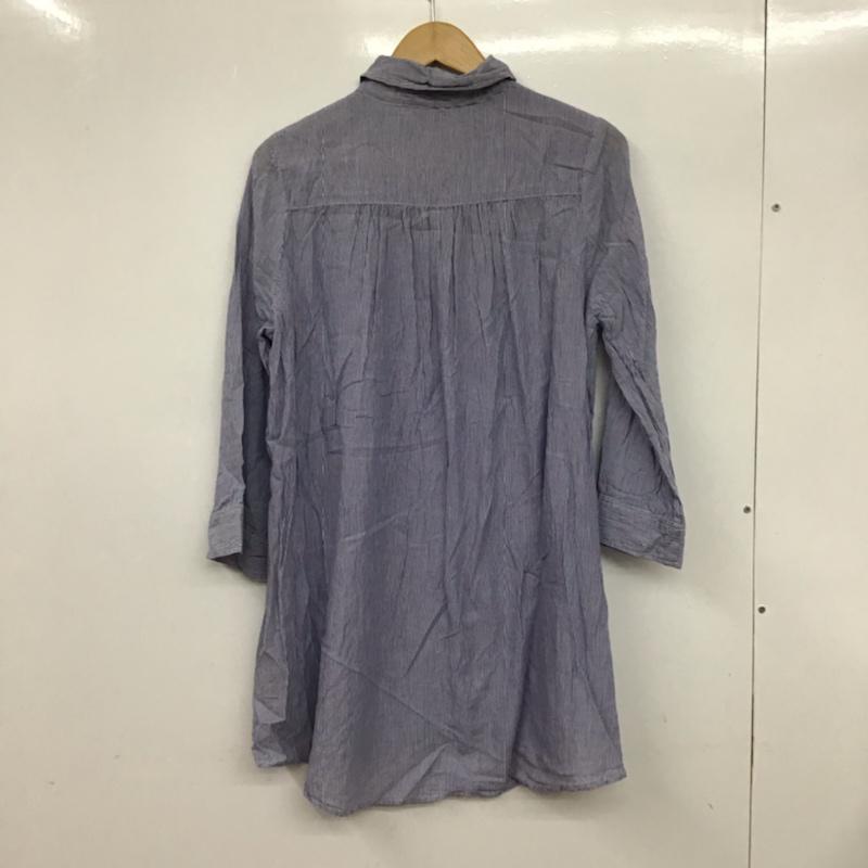 アズールバイマウジー AZUL BY MOUSSY ワンピース ひざ丈スカート 2504S130-1260 FREE ストライプ 白 / ホワイト / X 青 / ブルー /  レディース USED 古着 中古 10072610