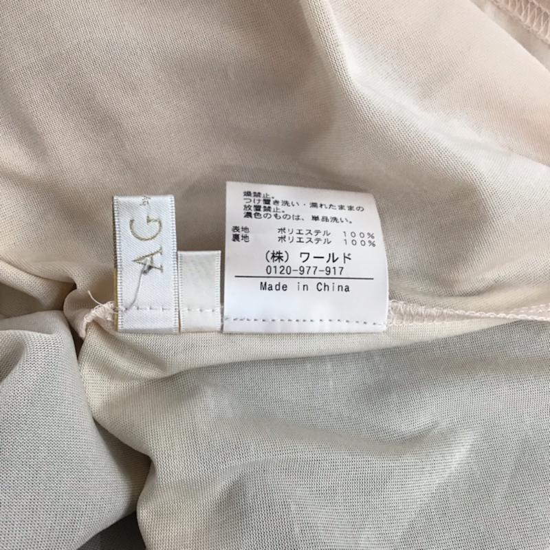 エージーバイアクアガール AGBYAQUAGIRL ワンピース ひざ丈スカート C12-54100 バイカラー バックファスナー S 無地 黒 / ブラック / X ベージュ / ベージュ /  レディース USED 古着 中古 10072617
