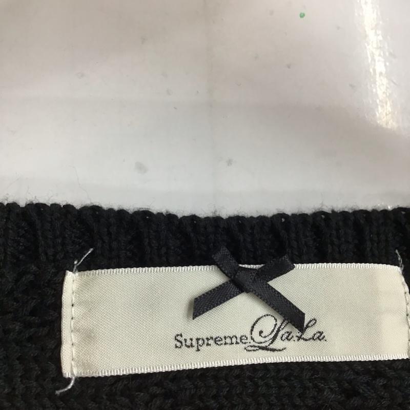 シュープリーム ララ Supreme.La.La ワンピース ひざ丈スカート M 無地 X チェック 黒 / ブラック /  レディース USED 古着 中古 10072620