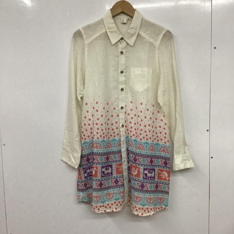 チチカカ TITICACA シャツ、ブラウス 長袖 ロング丈 FREE  アイボリー / アイボリー /  レディース USED 古着 中古 10072627