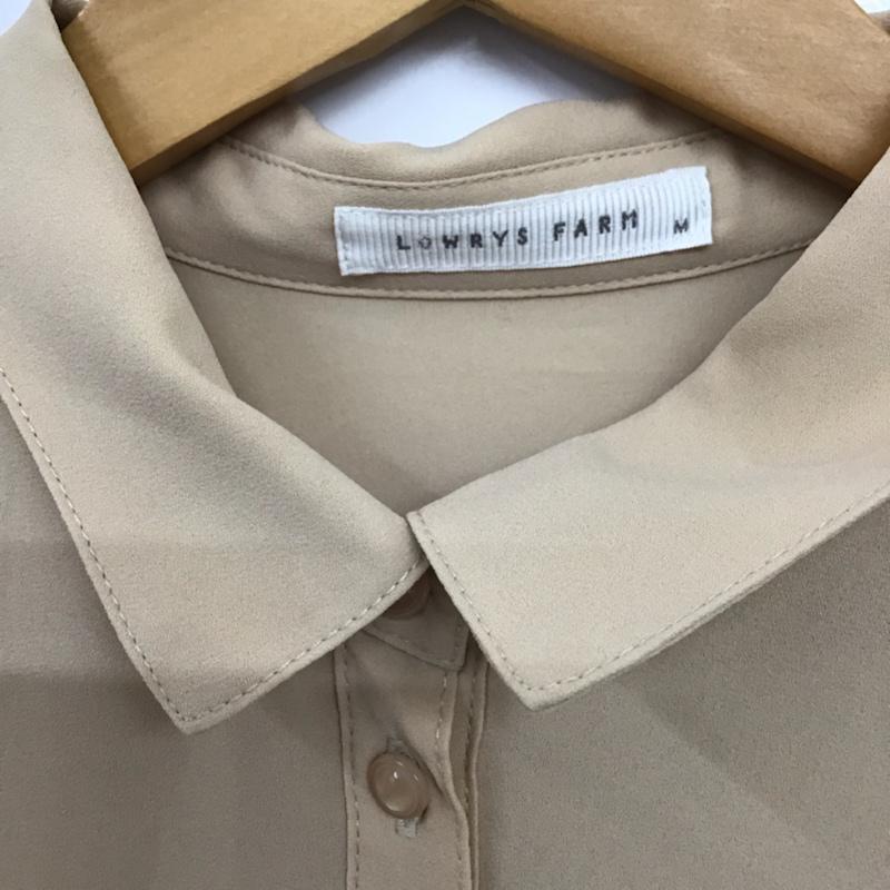 ローリーズファーム LOWRYS FARM ワンピース ひざ丈スカート LF071083TK ドッキング ワンピース M 花柄 ベージュ / ベージュ /  レディース USED 古着 中古 10072639