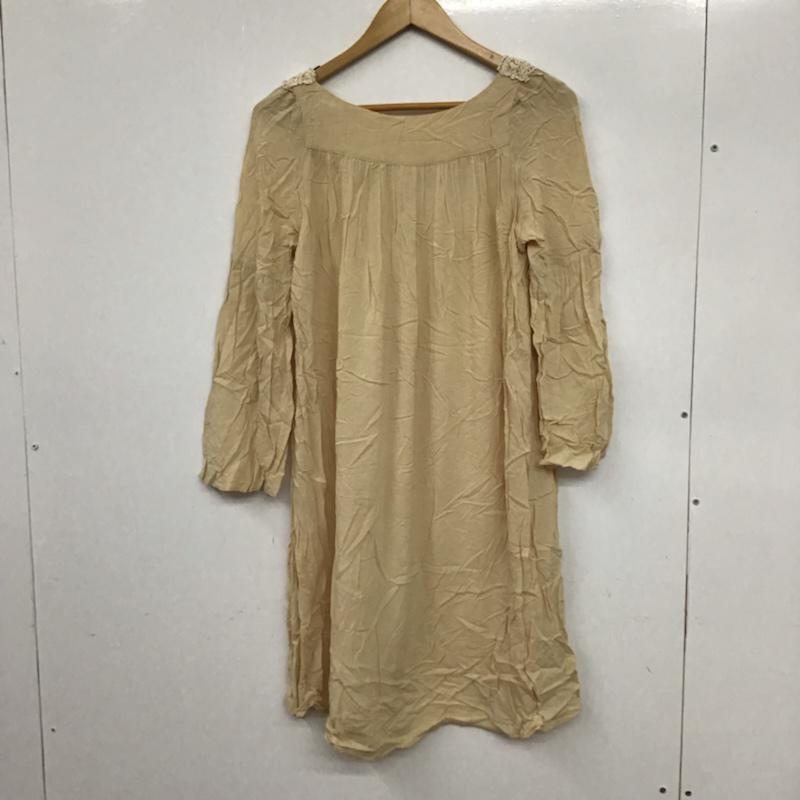 ローリーズファーム LOWRYS FARM ワンピース ひざ丈スカート LF071000TM レース M 無地 ベージュ / ベージュ /  レディース USED 古着 中古 10072646