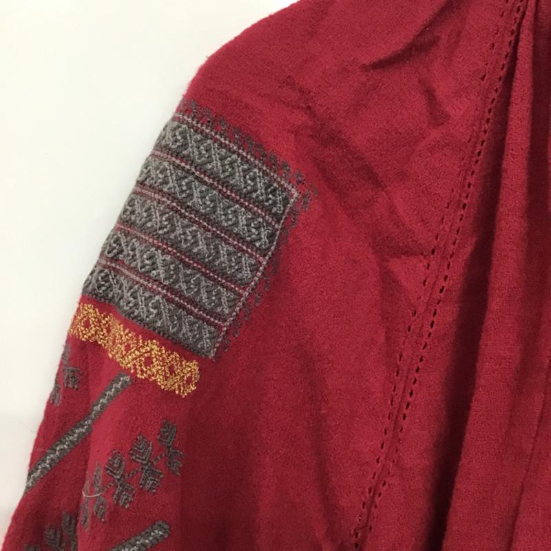 ミルクフェド MILKFED. カットソー 長袖 刺繍 えんじ / ワインレッド /  レディース USED 古着 中古 10072648