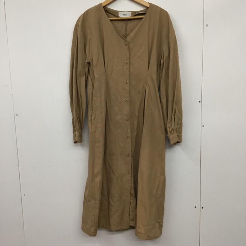 アズールバイマウジー AZUL BY MOUSSY ワンピース ロングスカート M 無地 ベージュ / ベージュ /  レディース USED 古着 中古 10072652