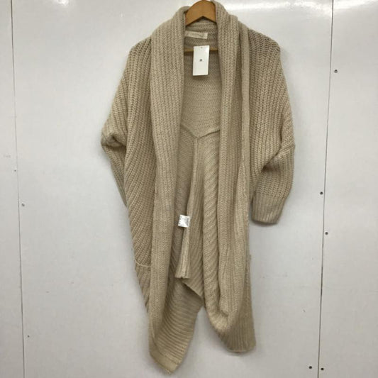 アーバンリサーチ URBAN RESEARCH カーディガン 長袖 タグ付 シュールオーバーニット FREE 無地 ベージュ / ベージュ /  レディース USED 古着 中古 10072654