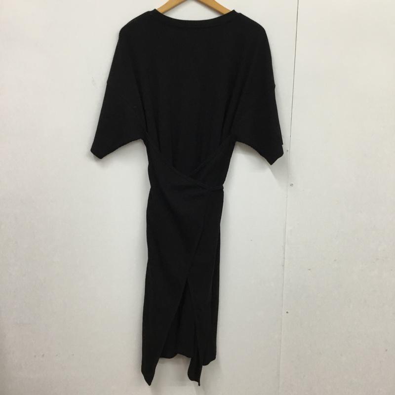 ニコアンド niko and... ワンピース ひざ丈スカート 無地 黒 / ブラック /  レディース USED 古着 中古 10072684