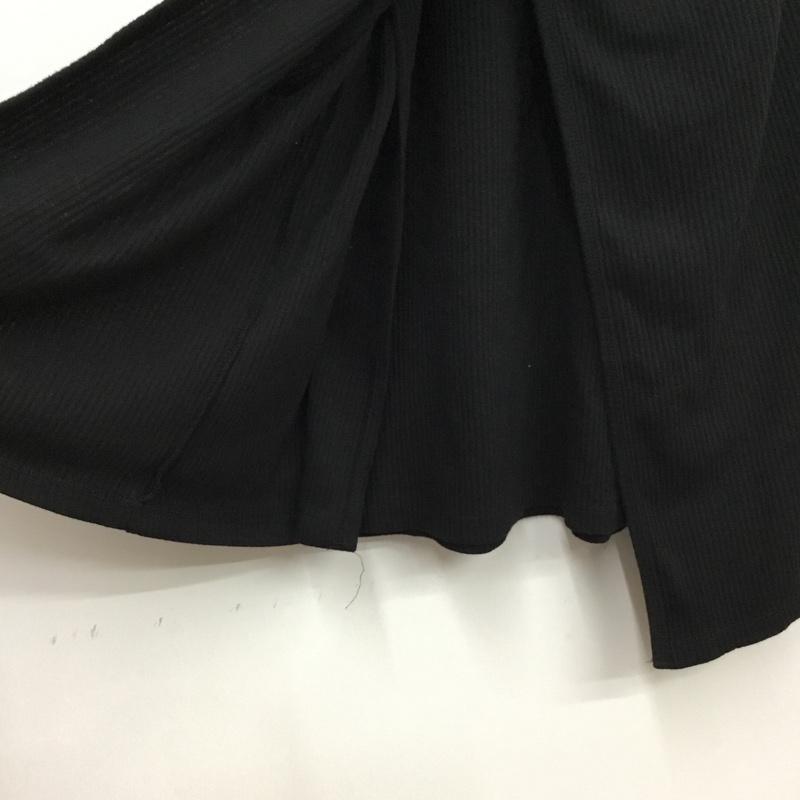 ニコアンド niko and... ワンピース ひざ丈スカート 無地 黒 / ブラック /  レディース USED 古着 中古 10072684