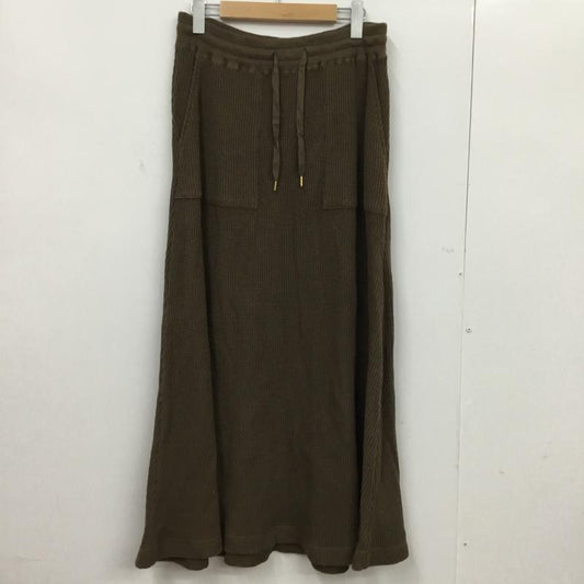 ニコアンド niko and... スカート ロングスカート M 無地 茶 / ブラウン /  レディース USED 古着 中古 10072694