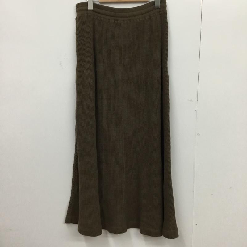 ニコアンド niko and... スカート ロングスカート M 無地 茶 / ブラウン /  レディース USED 古着 中古 10072694