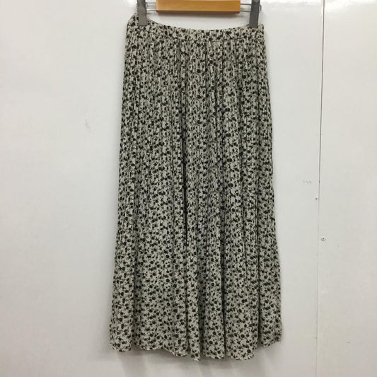 ローリーズファーム LOWRYS FARM スカート ロングスカート プリーツスカート FREE 総柄 白 / ホワイト /  レディース USED 古着 中古 10072695