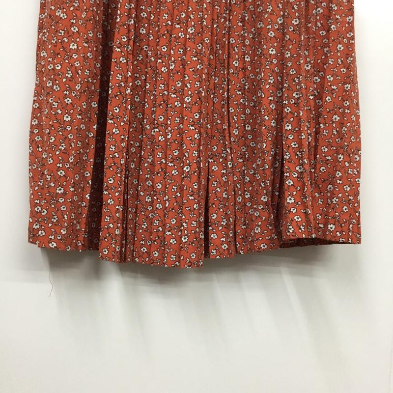 イーハイフンワールドギャラリーピー E hyphen world gallery PEACE スカート ロングスカート プリーツスカート FREE 総柄 赤 / レッド /  レディース USED 古着 中古 10072700