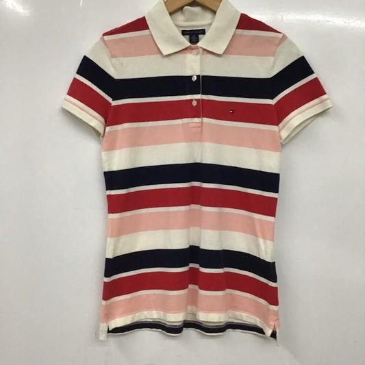 トミーヒルフィガー TOMMY HILFIGER ポロシャツ 半袖 S ボーダー柄 マルチカラー / マルチカラー /  レディース USED 古着 中古 10072705