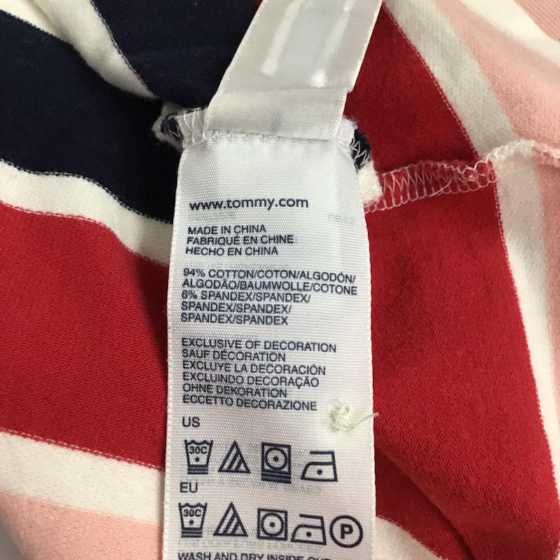 トミーヒルフィガー TOMMY HILFIGER ポロシャツ 半袖 S ボーダー柄 マルチカラー / マルチカラー /  レディース USED 古着 中古 10072705