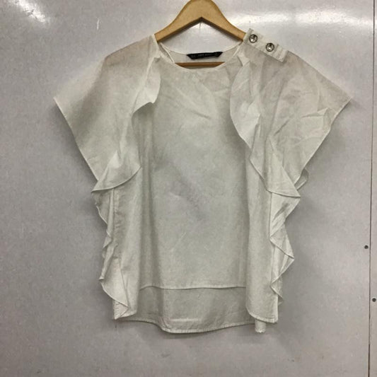ザラベーシック ZARA BASIC カットソー 半袖 M 無地 白 / ホワイト /  レディース USED 古着 中古 10072706