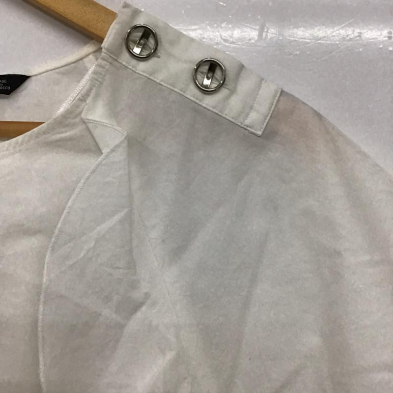 ザラベーシック ZARA BASIC カットソー 半袖 M 無地 白 / ホワイト /  レディース USED 古着 中古 10072706