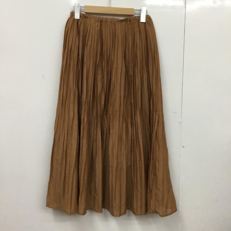 ダブルクローゼット w closet スカート ひざ丈スカート FREE 無地 茶 / ブラウン /  レディース USED 古着 中古 10072711
