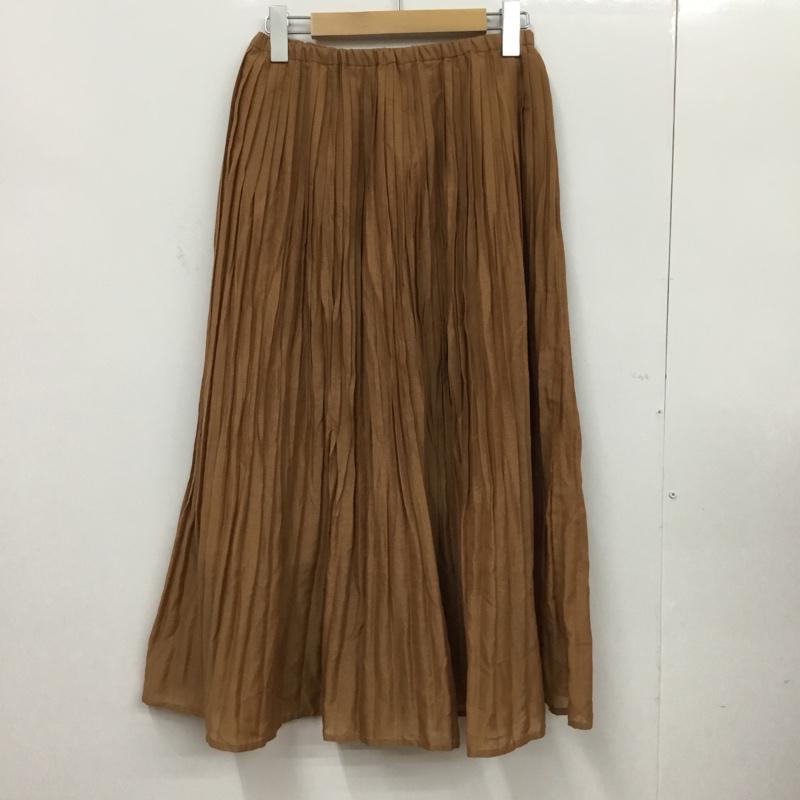 ダブルクローゼット w closet スカート ひざ丈スカート FREE 無地 茶 / ブラウン /  レディース USED 古着 中古 10072711