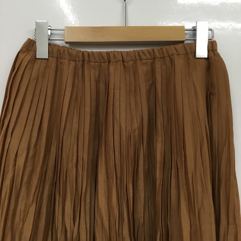 ダブルクローゼット w closet スカート ひざ丈スカート FREE 無地 茶 / ブラウン /  レディース USED 古着 中古 10072711