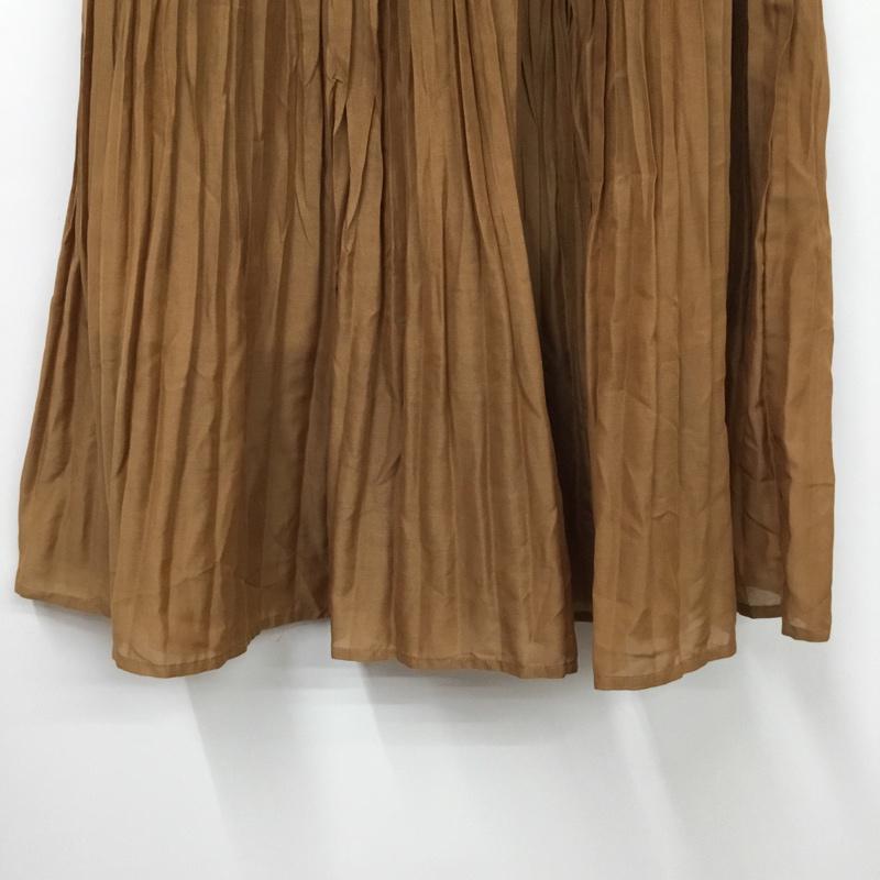 ダブルクローゼット w closet スカート ひざ丈スカート FREE 無地 茶 / ブラウン /  レディース USED 古着 中古 10072711