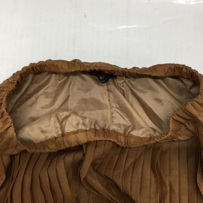 ダブルクローゼット w closet スカート ひざ丈スカート FREE 無地 茶 / ブラウン /  レディース USED 古着 中古 10072711
