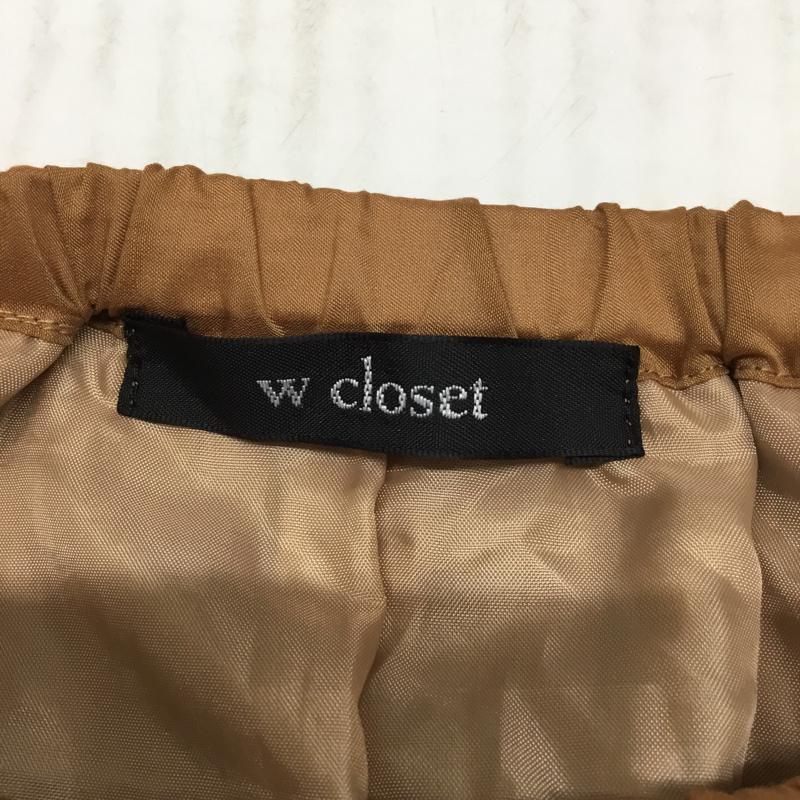 ダブルクローゼット w closet スカート ひざ丈スカート FREE 無地 茶 / ブラウン /  レディース USED 古着 中古 10072711