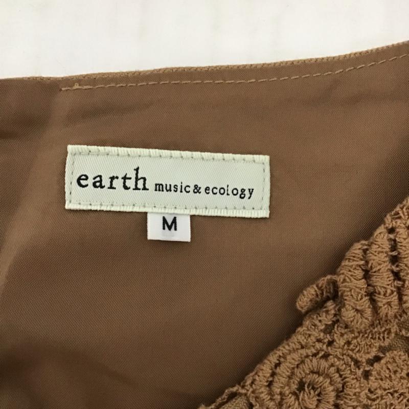 アースミュージックアンドエコロジー earth music&ecology ワンピース ひざ丈スカート 10127H41060 バックファスナー M 無地 茶 / ブラウン /  レディース USED 古着 中古 10072752