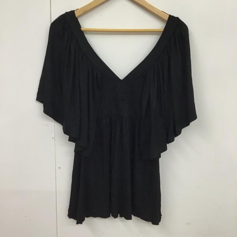 エルビーゼロスリー LB-03 カットソー 半袖 10211252 Vネック FREE 無地 黒 / ブラック /  レディース USED 古着 中古 10072753