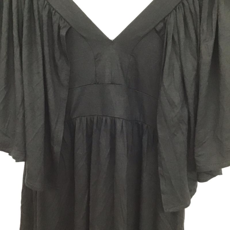 エルビーゼロスリー LB-03 カットソー 半袖 10211252 Vネック FREE 無地 黒 / ブラック /  レディース USED 古着 中古 10072753