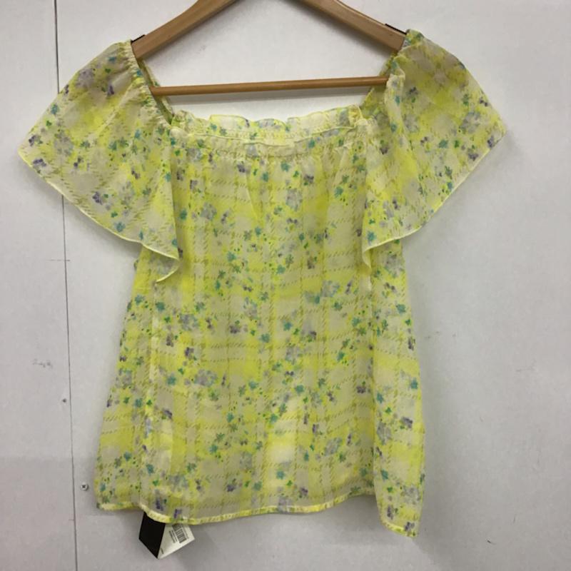 ダブルクローゼット w closet カットソー 半袖 263552 シフォン タグ付き FREE 花柄 黄 / イエロー /  レディース USED 古着 中古 10072757