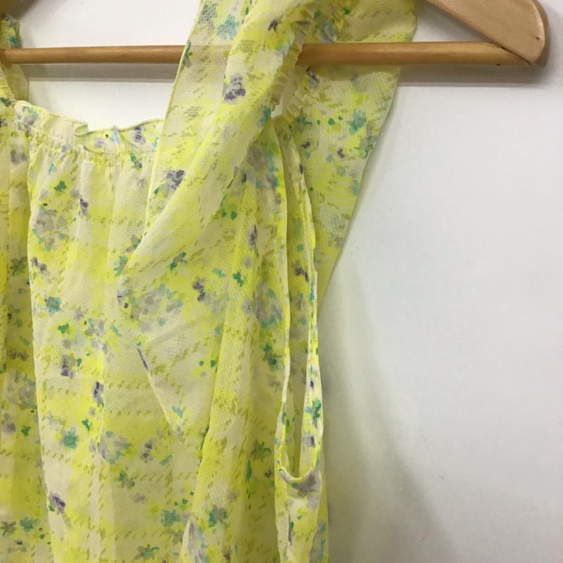 ダブルクローゼット w closet カットソー 半袖 263552 シフォン タグ付き FREE 花柄 黄 / イエロー /  レディース USED 古着 中古 10072757