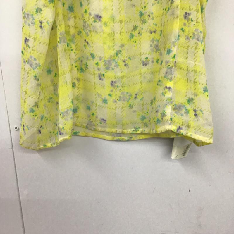 ダブルクローゼット w closet カットソー 半袖 263552 シフォン タグ付き FREE 花柄 黄 / イエロー /  レディース USED 古着 中古 10072757