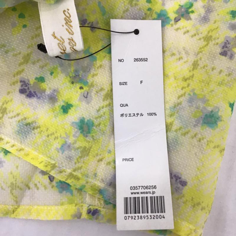 ダブルクローゼット w closet カットソー 半袖 263552 シフォン タグ付き FREE 花柄 黄 / イエロー /  レディース USED 古着 中古 10072757