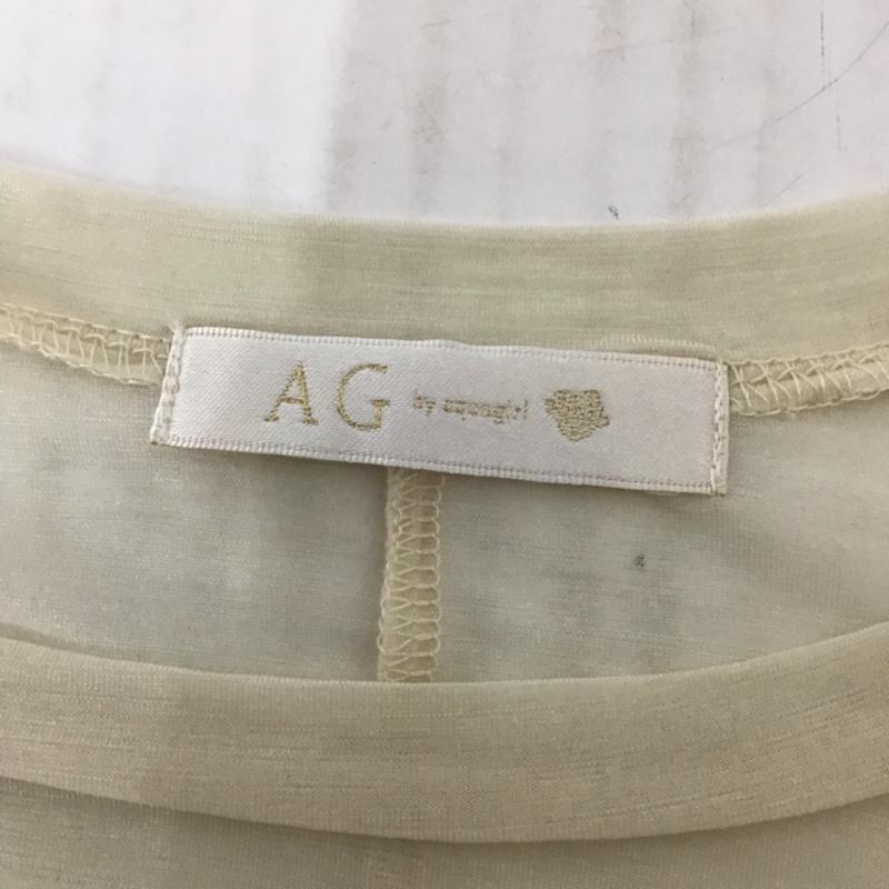 エージーバイアクアガール AGBYAQUAGIRL カットソー 半袖 C12-18451 エスパンディープルオーバー M 無地 アイボリー / アイボリー /  レディース USED 古着 中古 10072759