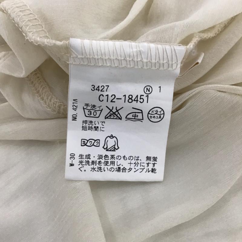 エージーバイアクアガール AGBYAQUAGIRL カットソー 半袖 C12-18451 エスパンディープルオーバー M 無地 アイボリー / アイボリー /  レディース USED 古着 中古 10072759