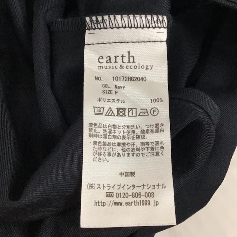 アースミュージックアンドエコロジー earth music&ecology ワンピース・ドレス・オールインワン ワンピース・ドレス・オールインワン 10172HG2040 ワイド FREE 無地 紺 / ネイビー /  レディース USED 古着 中古 10072766
