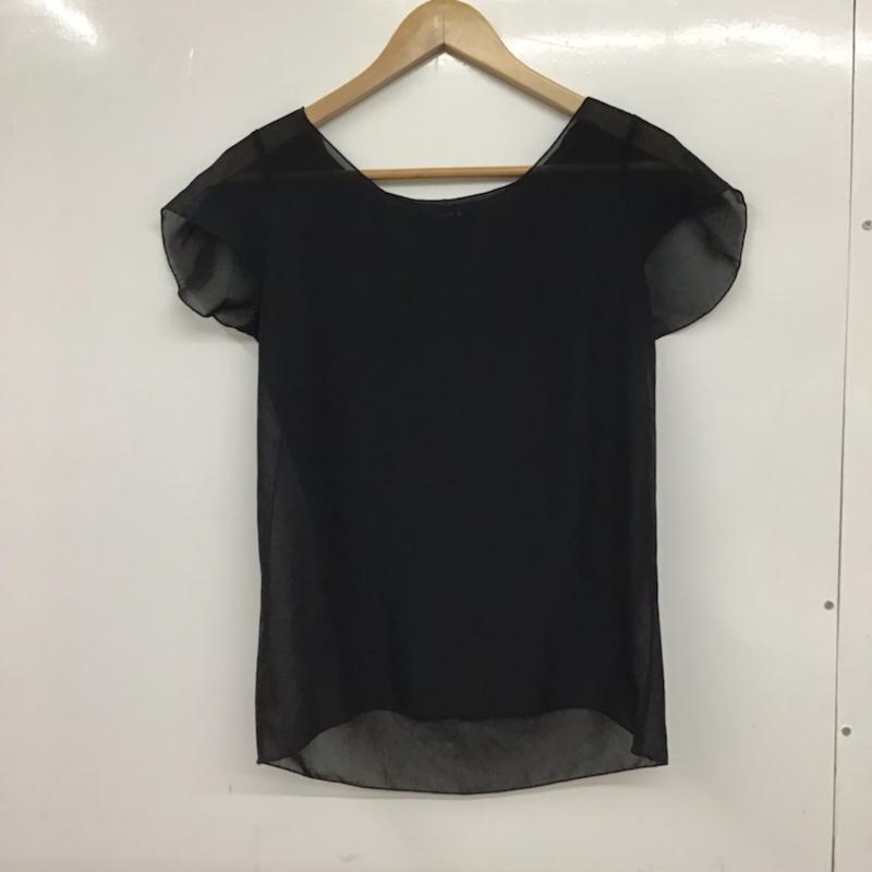 ミスティック mystic カットソー 半袖 シアー 無地 黒 / ブラック /  レディース USED 古着 中古 10072769