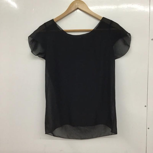 ミスティック mystic カットソー 半袖 シアー 無地 黒 / ブラック /  レディース USED 古着 中古 10072769