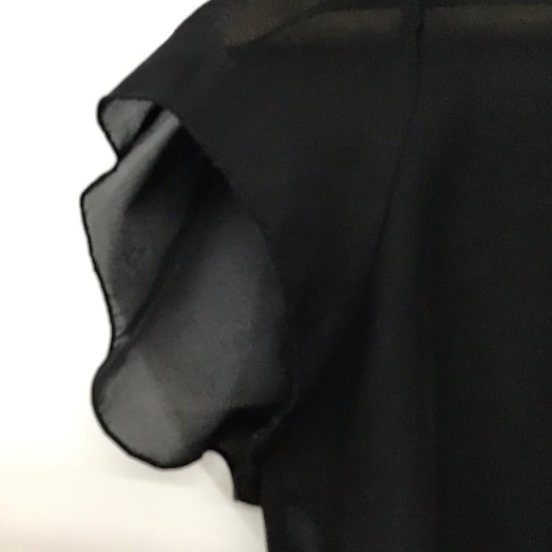 ミスティック mystic カットソー 半袖 シアー 無地 黒 / ブラック /  レディース USED 古着 中古 10072769