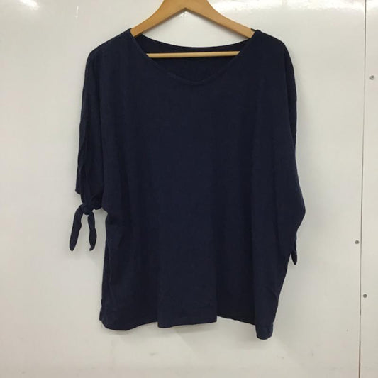アズール AZUL カットソー 半袖 2509AW80-0202 ドルマン M 無地 紺 / ネイビー /  レディース USED 古着 中古 10072773