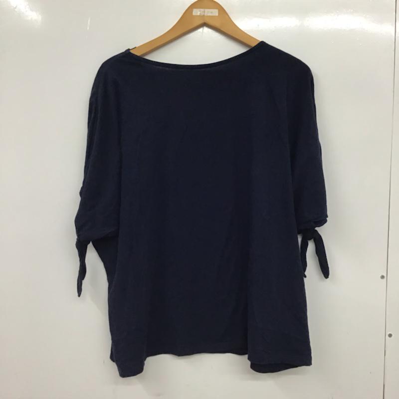 アズール AZUL カットソー 半袖 2509AW80-0202 ドルマン M 無地 紺 / ネイビー /  レディース USED 古着 中古 10072773