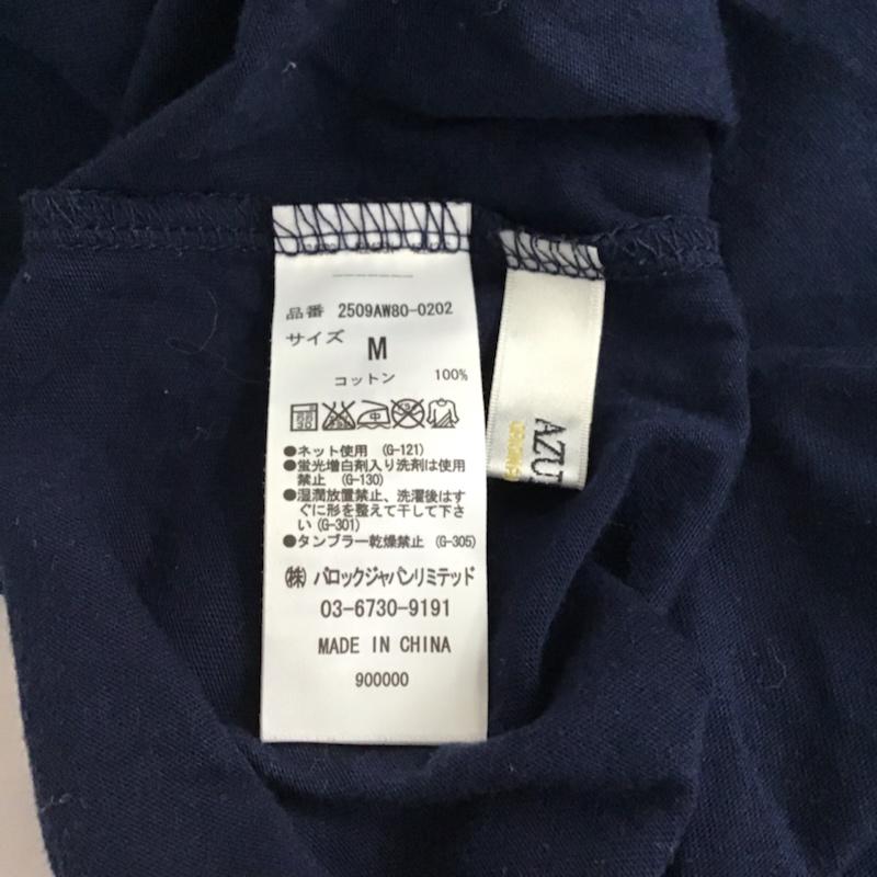 アズール AZUL カットソー 半袖 2509AW80-0202 ドルマン M 無地 紺 / ネイビー /  レディース USED 古着 中古 10072773