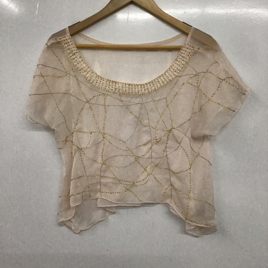 ムルーア MURUA カットソー 半袖 011030401801 ビーズ FREE  桃 / ピンク / X 金 / ゴールド /  レディース USED 古着 中古 10072780