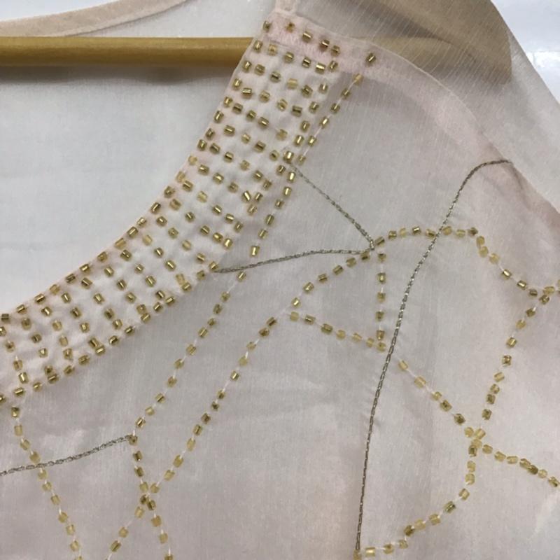 ムルーア MURUA カットソー 半袖 011030401801 ビーズ FREE  桃 / ピンク / X 金 / ゴールド /  レディース USED 古着 中古 10072780