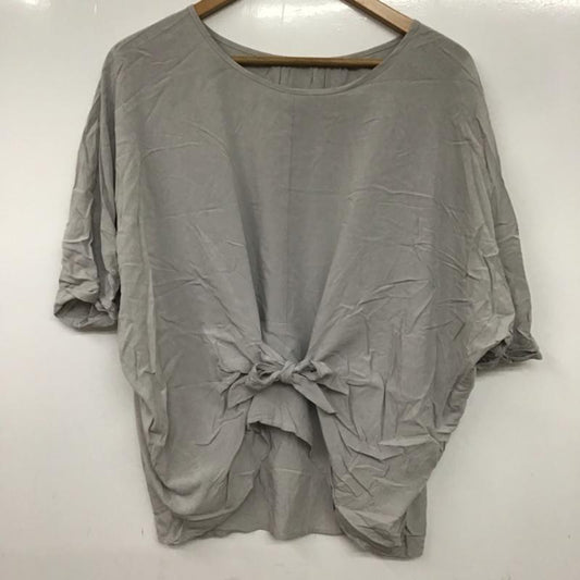 レプシィム LEPSIM カットソー 半袖 LP262053N9 リボン L 無地 灰 / グレー /  レディース USED 古着 中古 10072782