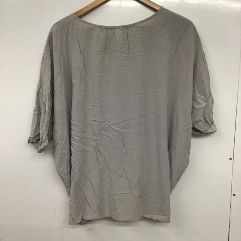 レプシィム LEPSIM カットソー 半袖 LP262053N9 リボン L 無地 灰 / グレー /  レディース USED 古着 中古 10072782