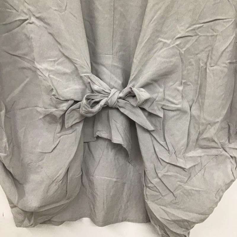 レプシィム LEPSIM カットソー 半袖 LP262053N9 リボン L 無地 灰 / グレー /  レディース USED 古着 中古 10072782