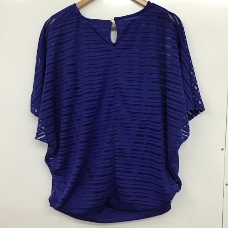 イング INGNI カットソー 半袖 151-180374 M ボーダー柄 青 / ブルー /  レディース USED 古着 中古 10072784