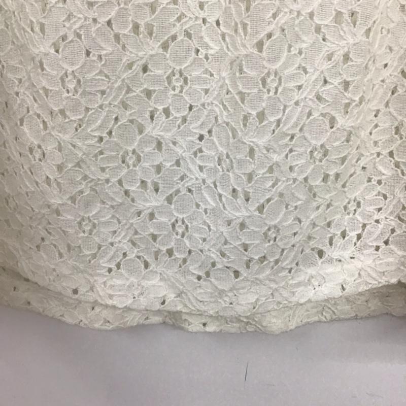 アースミュージックアンドエコロジー earth music&ecology カットソー 七分袖 14166C10050 フラワーレースポンチョ FREE レース柄 白 / ホワイト /  レディース USED 古着 中古 10072787